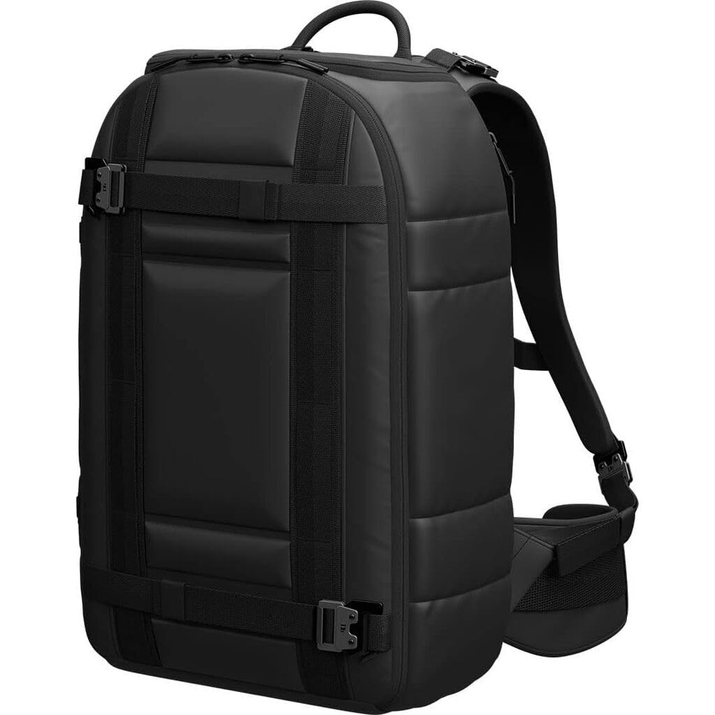 Db Journey Ramverk Backpack - Durable Travel Backpack with Laptop Compartment & Pockets for Work, Luggage with Roller Bag Hook Up System, 26L - Black Out