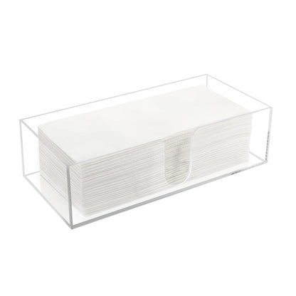 Acrylic Countertop Paper Towel Dispenser, Bathroom Paper Towel Holder, Clear Acrylic Napkin Holder (3mm Acrylics) Multifold C-Fold, Z-Fold, Trifold Paper Hand Towel Dispenser for Bathroom Toilet