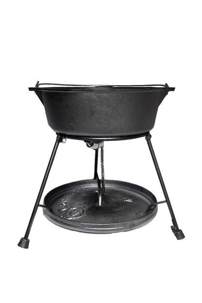 CampMaid Outdoor Cooking Set - Dutch Oven and Tools Set - Charcoal Holder & Cast Iron Grill Accessories - Camping Grill Set - Outdoor Cooking Essentials - Camp Kitchen Equipment - (8 Piece Set)