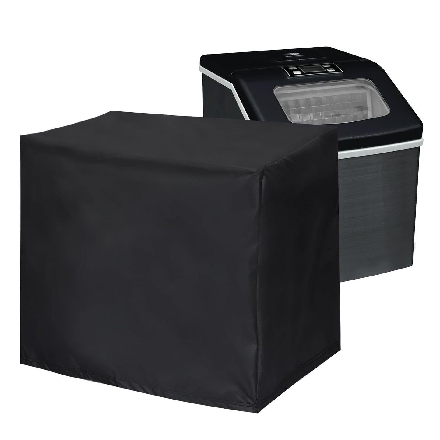 Ice Maker Cover, Universal Waterproof Shield for Rice Cooker, Bread Machine, Other Countertop Appliances, Black