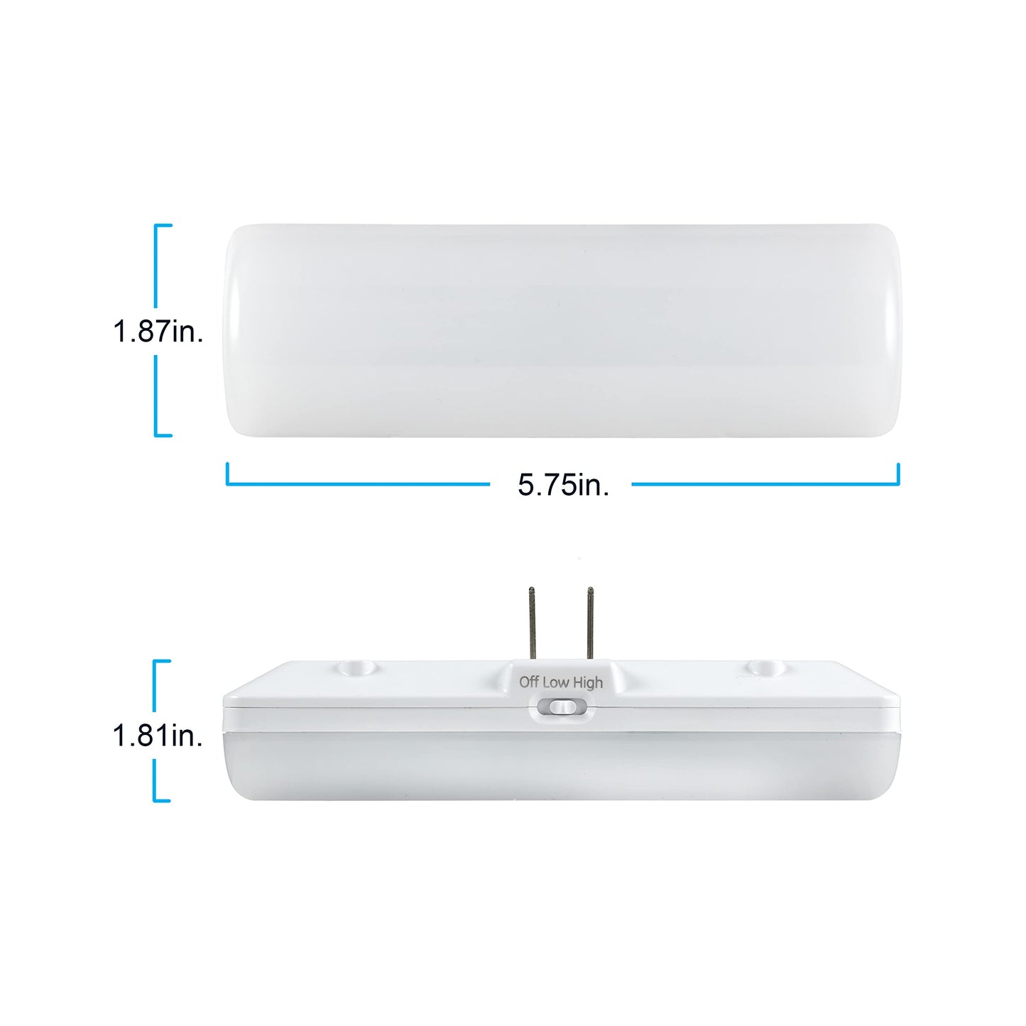GE Ultrabrite LED Light Bar Night Lights Plug Into Wall Room Decor Ambient Lighting Dusk to Dawn Sensor Bright Nightlight, White, 100 Lumens, 2 Pack