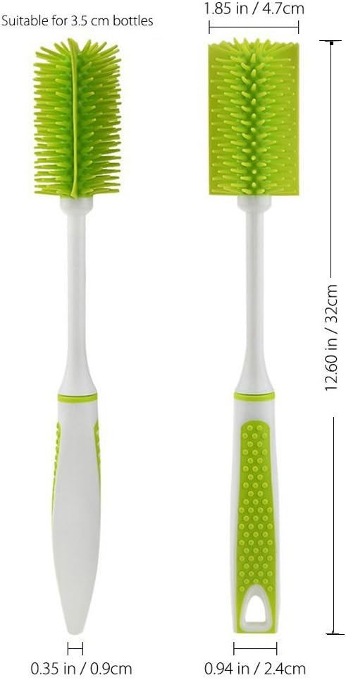 Bottle Brush Cleaning Set, Long Handle Dish Cup Scrubber for Non-Stick Pot, Pan, Bowl, Coffee Mugs