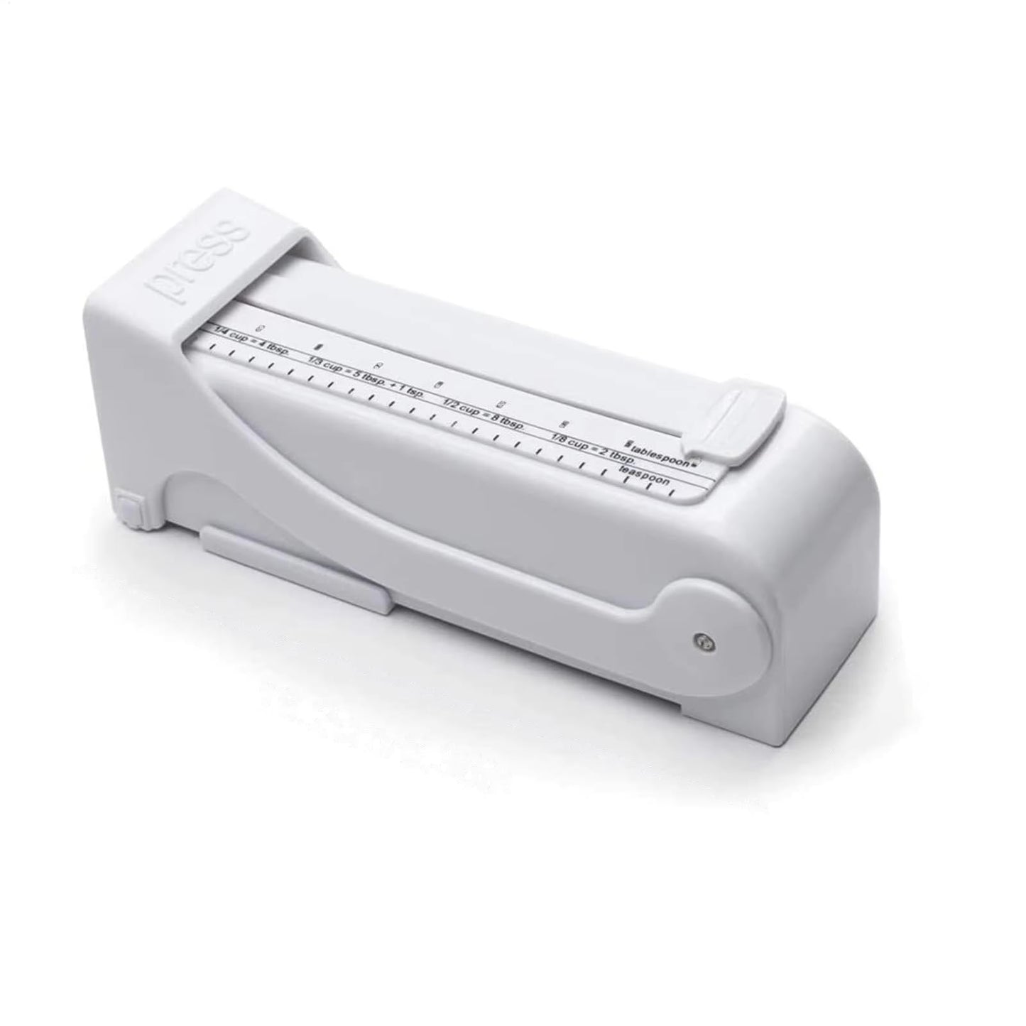 wanebeibay Butter Cutter Slicer and Dispenser, Measuring Dispenser and Keeper, One-Click Operation for Bread Cakes Cookies Breakfast, Food-Grade Plastic with Stainless Steel Blade, White