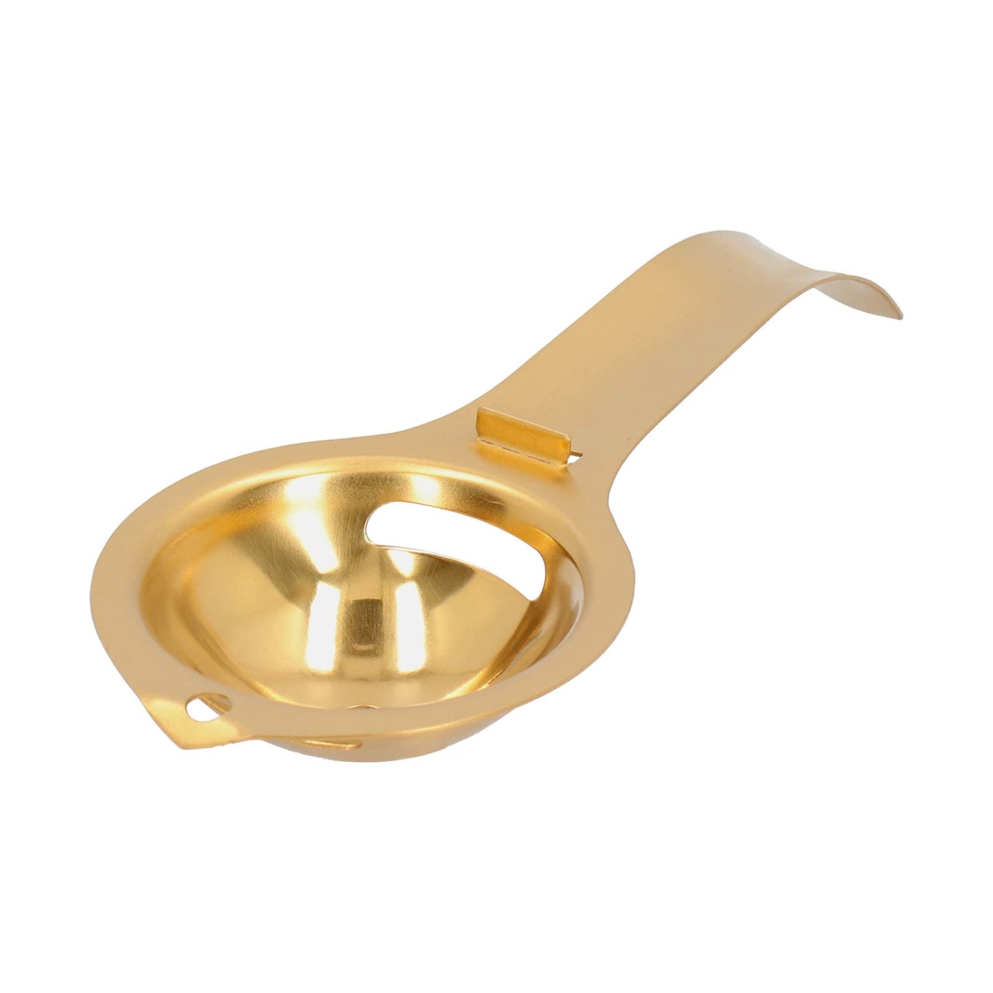 QANYEGN Stainless Steel Egg Yolk Separator, Egg Strainer with Long Handle, Egg Yolk White Separation Tool, Egg Extractor for Cooking, Baking(Gold)