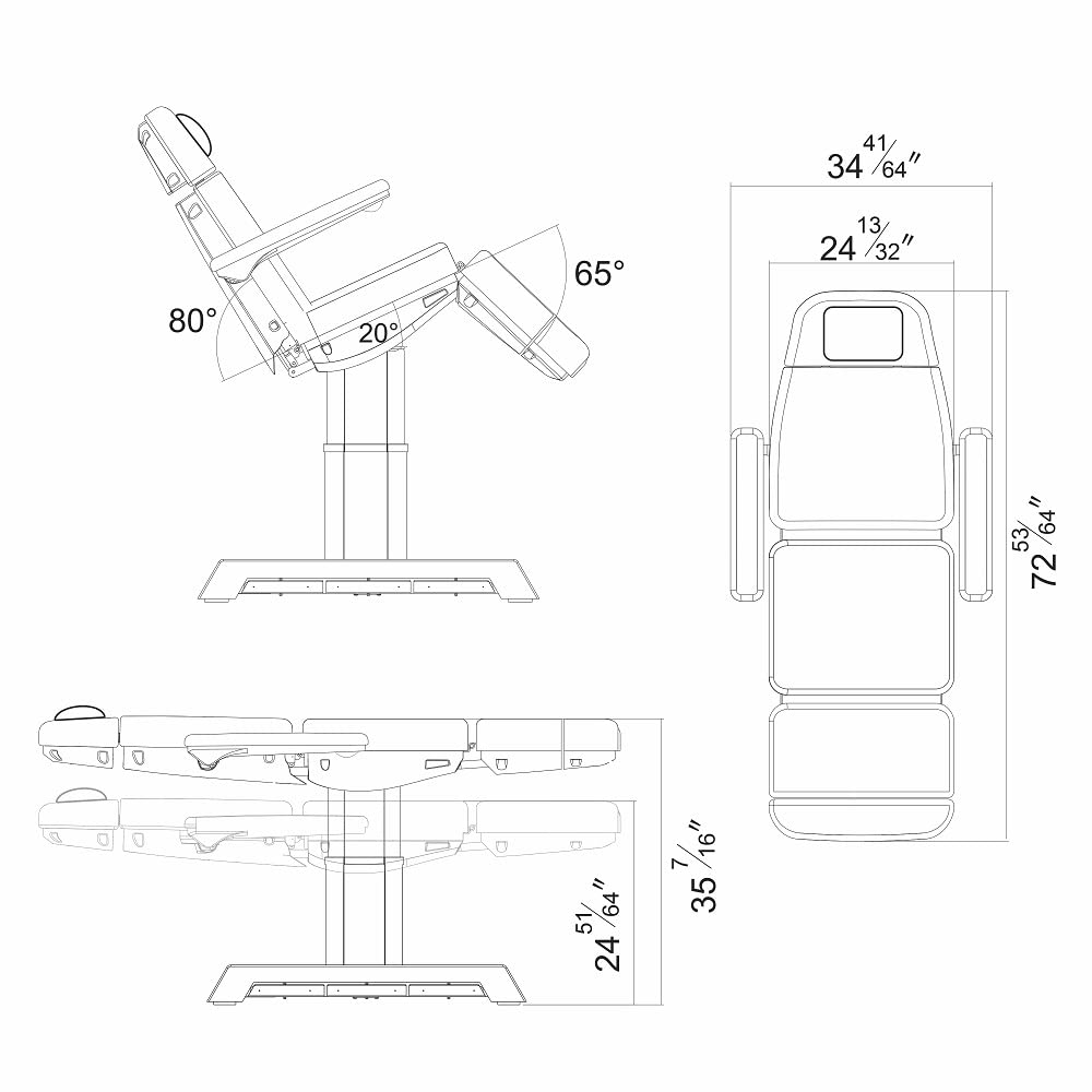 Beauty Spa Medical Treatment Bed 4 Motor Electrical Facial Medical Spa Tables SYDNEY