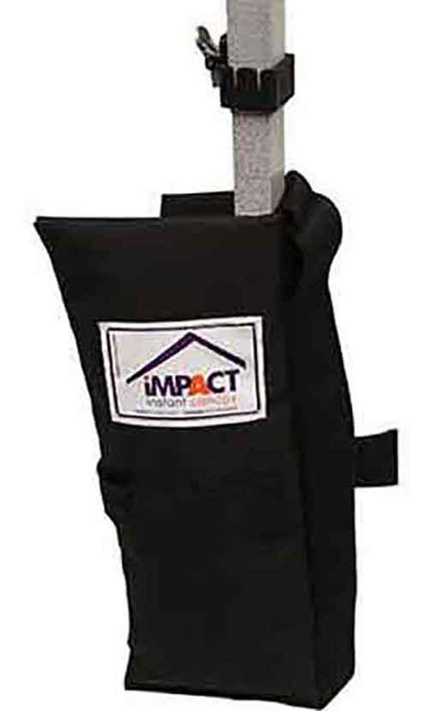 Impact Canopy 10' x 10' Pop-Up Canopy Tent, Straight Leg Gazebo Shelter with Steel Frame, Solid Sidewalls, Roller Bag, Base Weights, White
