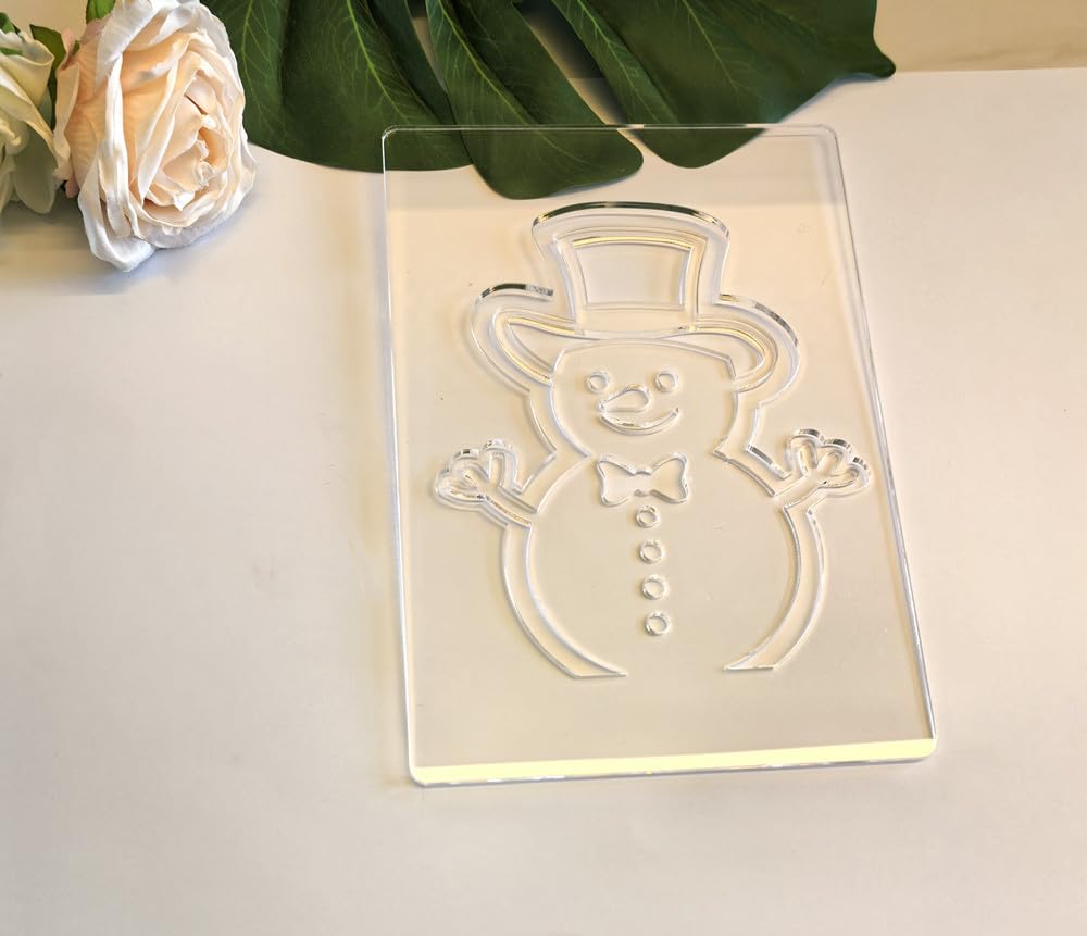 Christmas Lantern Acrylic Router Templates,Holiday Woodworking Craft Kit,5.5x8 Inch Wood Templates,DIY Gift Ideas (Snowman)