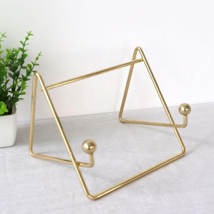 Metal Kitchen Cookbook Stand, Gold Recipe Book Holder, Tablet Holder, Cookery Book Easel, Magazine Holder for Counter
