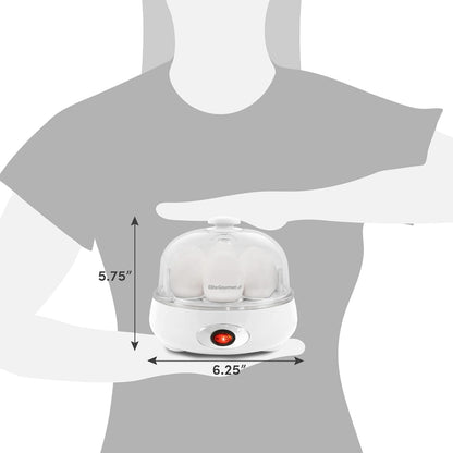 Elite Gourmet EGC007CHW Electric 7 Egg Capacity Cooker, Poacher, Omelet Maker, BPA Free
