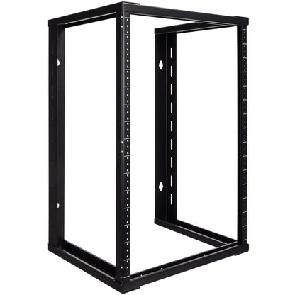 NavePoint 15U Wall Mount Rack - Server Rack for 19 Inch IT Equipment Open Frame Rack – Network Rack for AV & Server Equipment 16” Deep Rack, Black