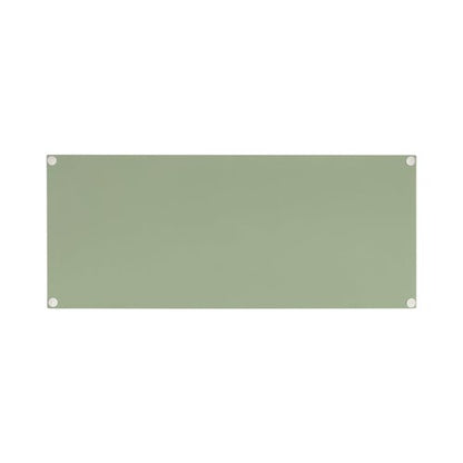 Kate and Laurel Halsey Rectangle Decorative Narrow Tray with Gold Metal Handles; 24 x 10; Green and Gold; Modern Glam Slim Serving Tray with Handles for Living Room Decor