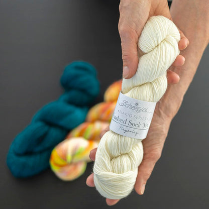 Scheepjes Nakid S Undyed Pure Wool Fingering Yarn, 100 g Ball, White 001