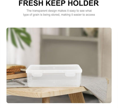 Luxshiny 3pcs Rectangular Loaf Bread Box, Airtight Plastic Bread Keeper Container for Kitchen Storing Refrigerator Cake