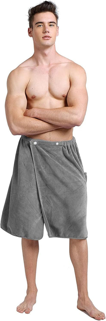 24inch 63inch SINLAND Microfiber Mens Bath Wrap Water Absorbent Quick Dry Spa Sauna Wrap Around Towel Bath Towels