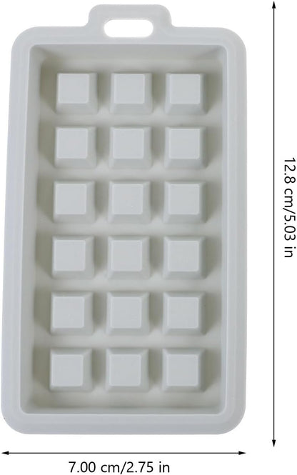 Hemobllo 2 Pcs Mini Silicone Waffle Mold Set for Baking, Rectangle Square Waffle Molds, Blue