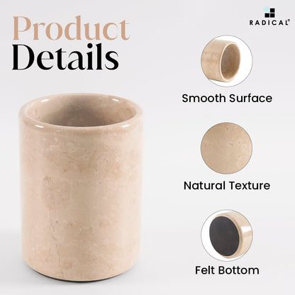 Radicaln Marble Wine Chiller For Bottles 6.5" Inch Verona 750ml Wine Bottle Cooler and Champagne Chiller for Party, Kitchen, Bar Cart Decor to Chill & Keep Bottles Cold with Unique Wine Lovers Gift