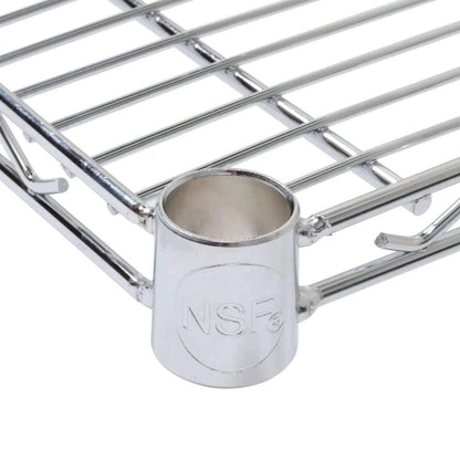 Regal Altair 24" Deep x 48" Wide x 74" High 4 Tier Chrome Wire Shelving Kit | NSF Commercial Storage Rack Unit