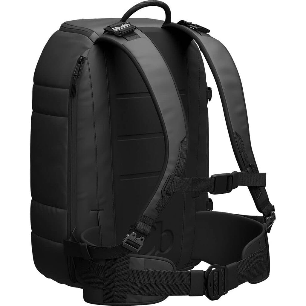 Db Journey Ramverk Backpack - Durable Travel Backpack with Laptop Compartment & Pockets for Work, Luggage with Roller Bag Hook Up System, 26L - Black Out