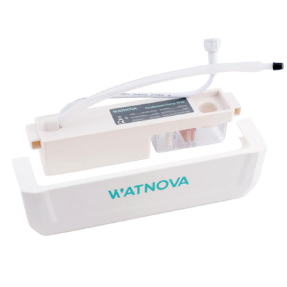 WATNOVA Undermount Mini Split Condensate Pump, Quiet 19 dB HVAC Drain Pump with Probe Sensor, 100-240V, 10 GPH, 37 ft Max Lift, Safety Switch for Wall-Mounted AC, Dehumidifier, Furnace