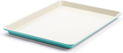 GreenLife 18.5" x 13.5" Healthy Ceramic Nonstick Half Cookie Sheet Baking Pan, PFAS-Free, Turquoise