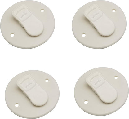 YICBOR 4pcs Shower Curtain Clips, ABS Material Windproof Splash Guard, Self Adhesive for Easy Installation