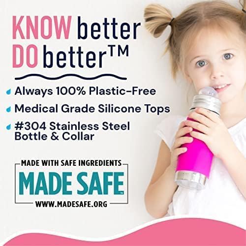 16oz/473ml Pura Sport Insulated Bottle w/Sleeve & Silicone Big Mouth Top - Stainless Steel, Warm & Cold, Leak-Proof