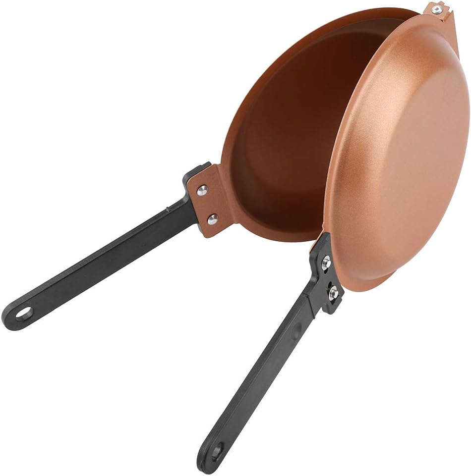 Iron Double Side Egg Frying Pan, Nonstick Skillet for Breakfast Cooking, Suitable for Gas Stove