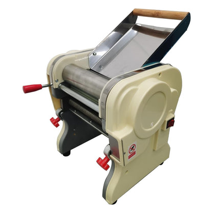 JARYANNIX Stainless Steel Electric Pasta Press Maker, 3mm Round Knife Noodle Making Machine Adjustable Width Automatic Noodle Maker for Home Commercial 110V 550W
