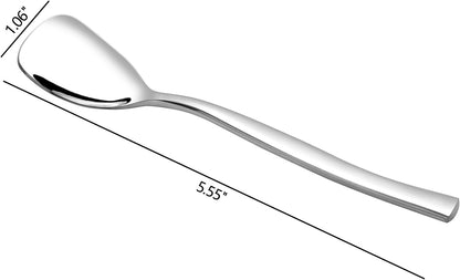 12 Pieces Stainless Steel Dessert Ice Cream Spoons, 5.55 Inch Shovel Spoon