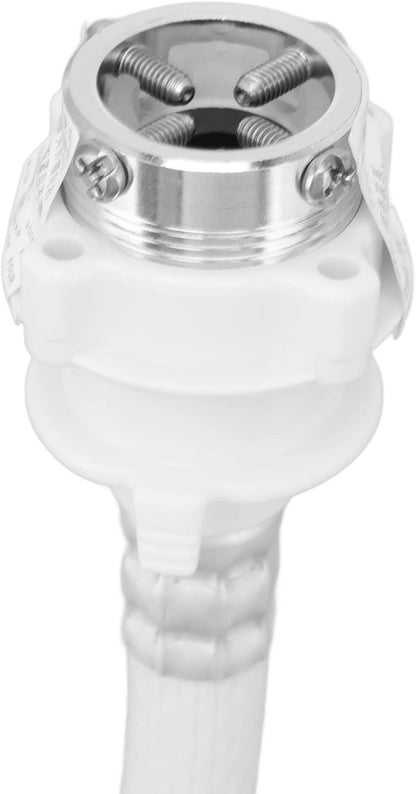 Washing Machine Water Inlet Hose, Double Buckle Fixation G3/4 Thread Soft PVC Hoses with Metal Connector (2m)