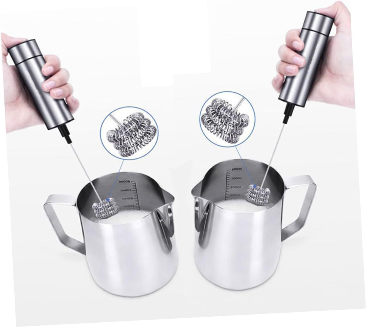 BESTOYARD Milk Frother - Electric Mini Kitchen Stirrer, Rechargeable Stainless Steel Foam Maker, Handheld Foaming Agent
