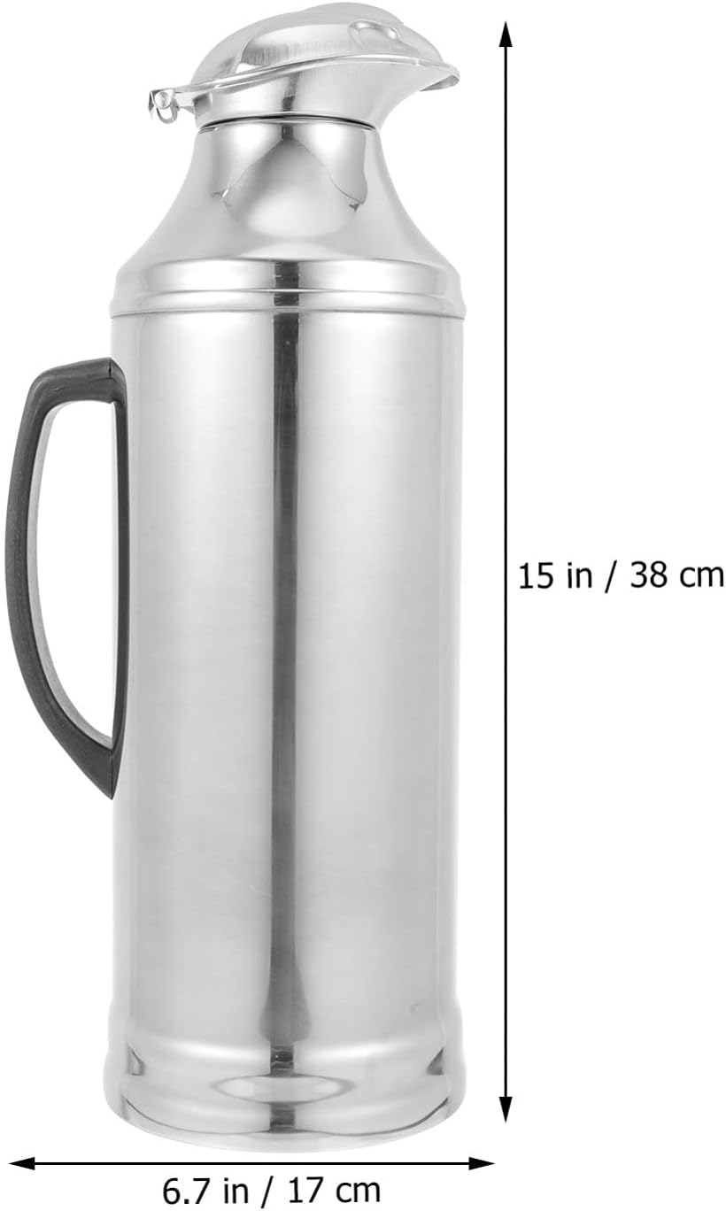 Hemoton 2L Stainless Steel Vacuum Insulated Flask, Thermal Kettle for Hot and Cold Drink, Tea Coffee Dispenser