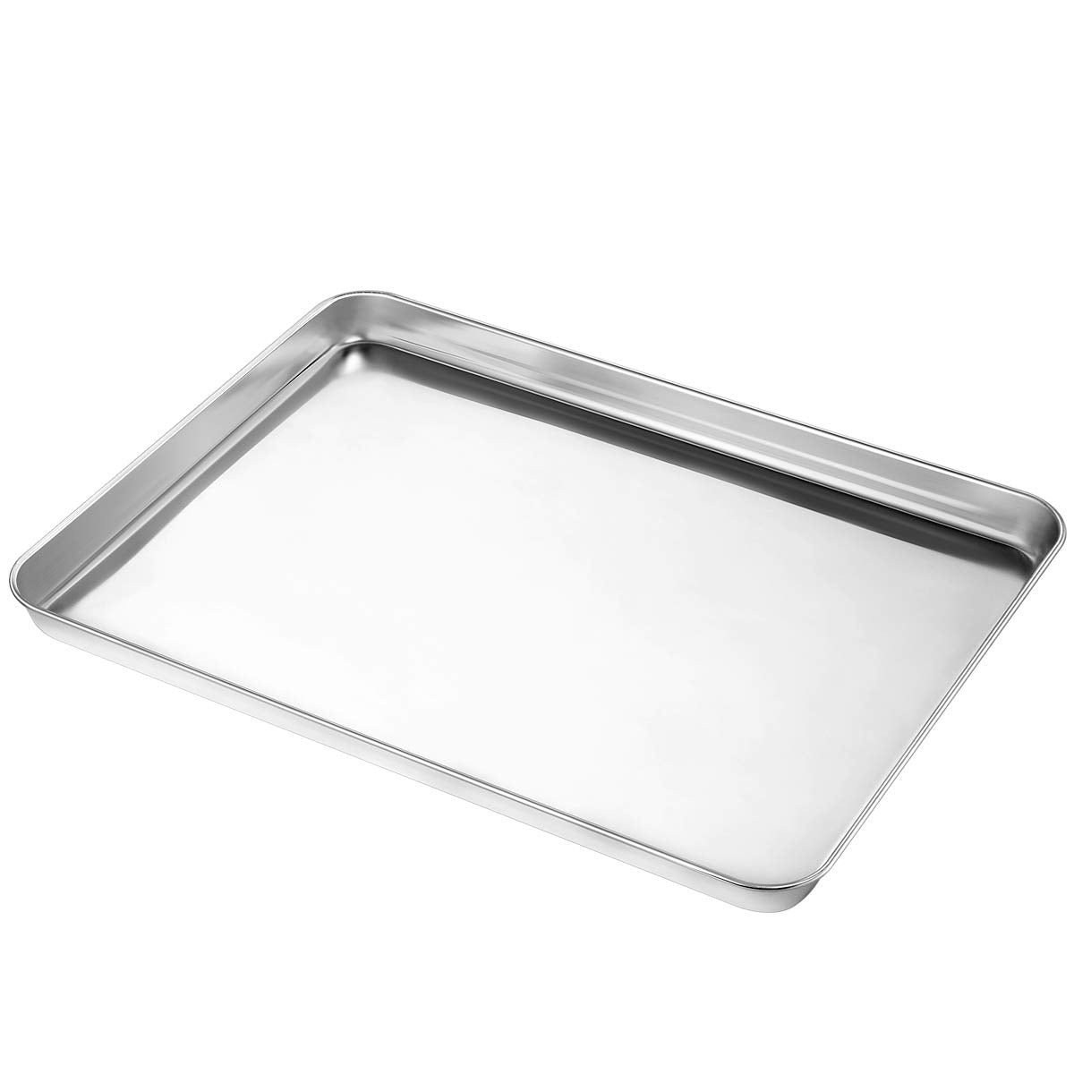 Wildone Baking Sheet Set of 3, Stainless Steel Cookie Sheet Cooking Sheet Pan for Baking & Roasting, 9/12/16 Inch, Non Toxic & Heavy Duty & Easy Clean