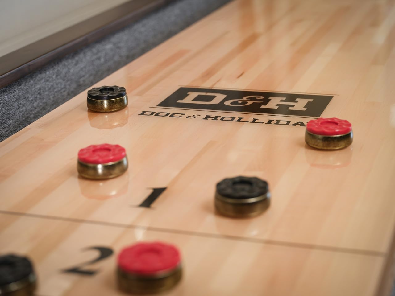 Doc & Holliday - Paula Parsons Shuffleboard Table (12FT,Antique Coffee)