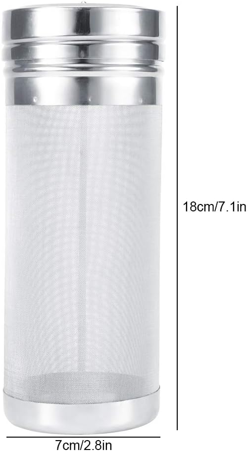 Beer Dry Hopper Filter, 300 Micro Mesh Stainless Steel Beer Hop Strainer with Cleaning Brush for Homebrew, Wine, Coffee
