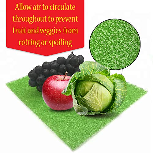Dualplex® Fruit & Veggie Life Extender Liner for Fridge Refrigerator Shelves, 15 x 24 Inches (2 Pack) – Extends The Life of Your Produce & Prevents Spoilage