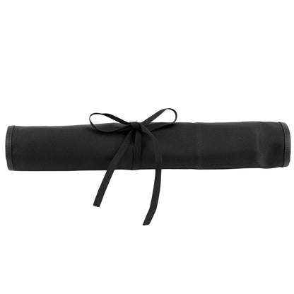 6 Slot Puncture Resistant Knife Roll, Waxed Canvas Knife Bag Featuring UHMWPE Fabric, Tie Straps Knife Roll Bag Fit 8-Inch Chef Knives