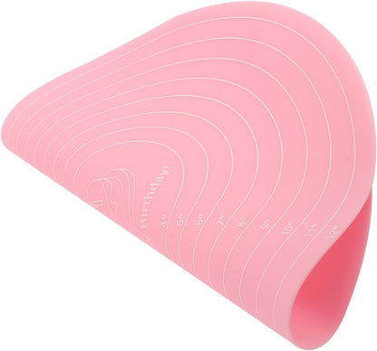Silicone Baking Mat with Measurements for Cake Turntable, Non-Stick Heat Resistant Pastry Baking Sheet