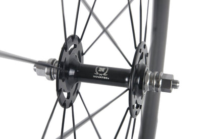 Queen Bike 50mm Carbon Fiber Track Wheel Matte Finish 3K Fixed Gear Wheelset with Cog