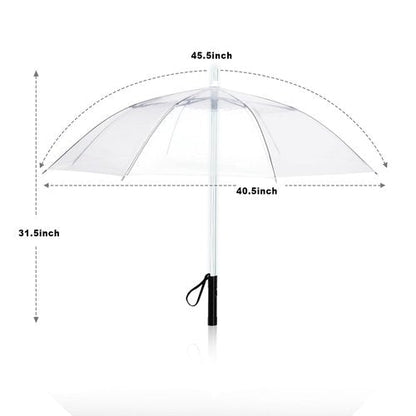 BESTKEE Lightsaber Umbrella LED Light up Golf Umbrellas with 7 Color Changing On The Shaft/Built in Torch at Bottom,Birthday/Christmas Gifts for Men/Women/Kids(Transparent)