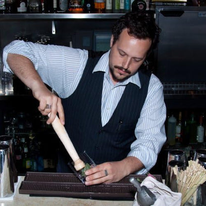 Fletchers' Mill Cocktail Muddler, Solid Wood, Ideal Bartender Tool for Old Fashioned, 11 Inch