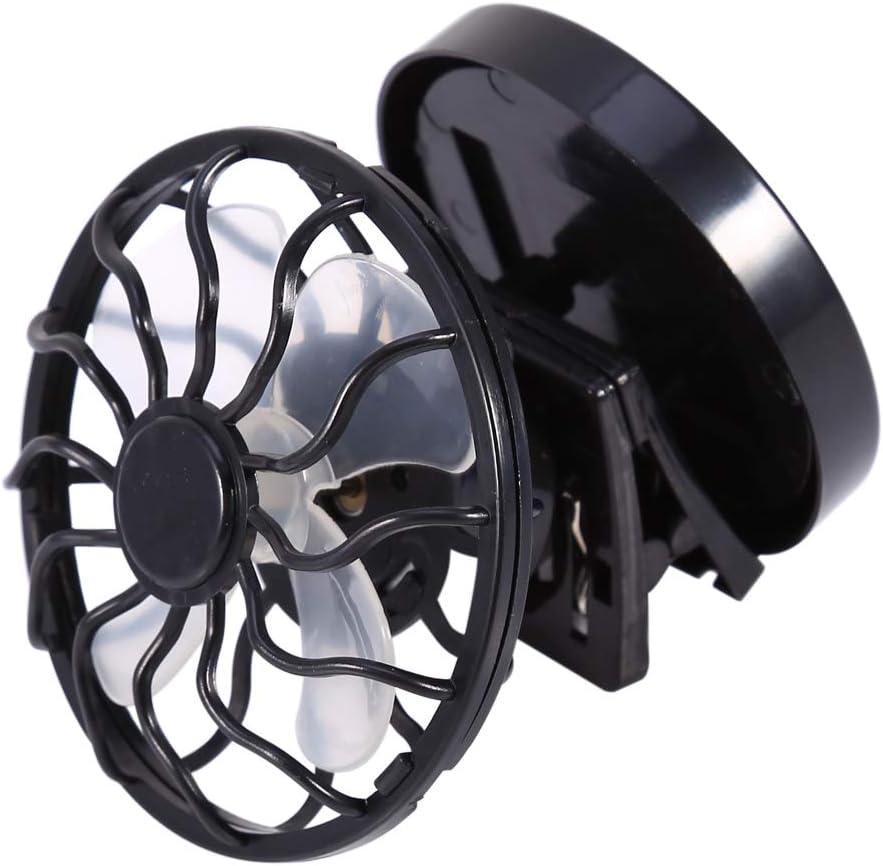 LiebeWH Electric Clip On Solar Fan, Portable Air Conditioner Cooling Fan, Quiet Desk Fan for Travel Camping Hiking