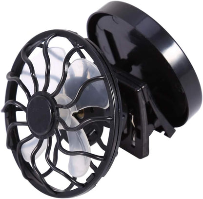 LiebeWH Electric Clip On Solar Fan, Portable Air Conditioner Cooling Fan, Quiet Desk Fan for Travel Camping Hiking