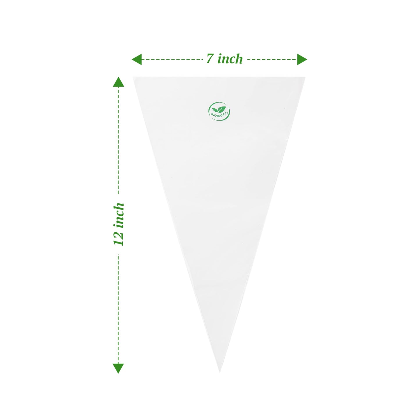 Funnippe Disposable Piping Bags, Biobased Cake Decorating Bags, Eco-Friendly Pastry Bags, 12 Inch, Anti-Burst, Pack of 200