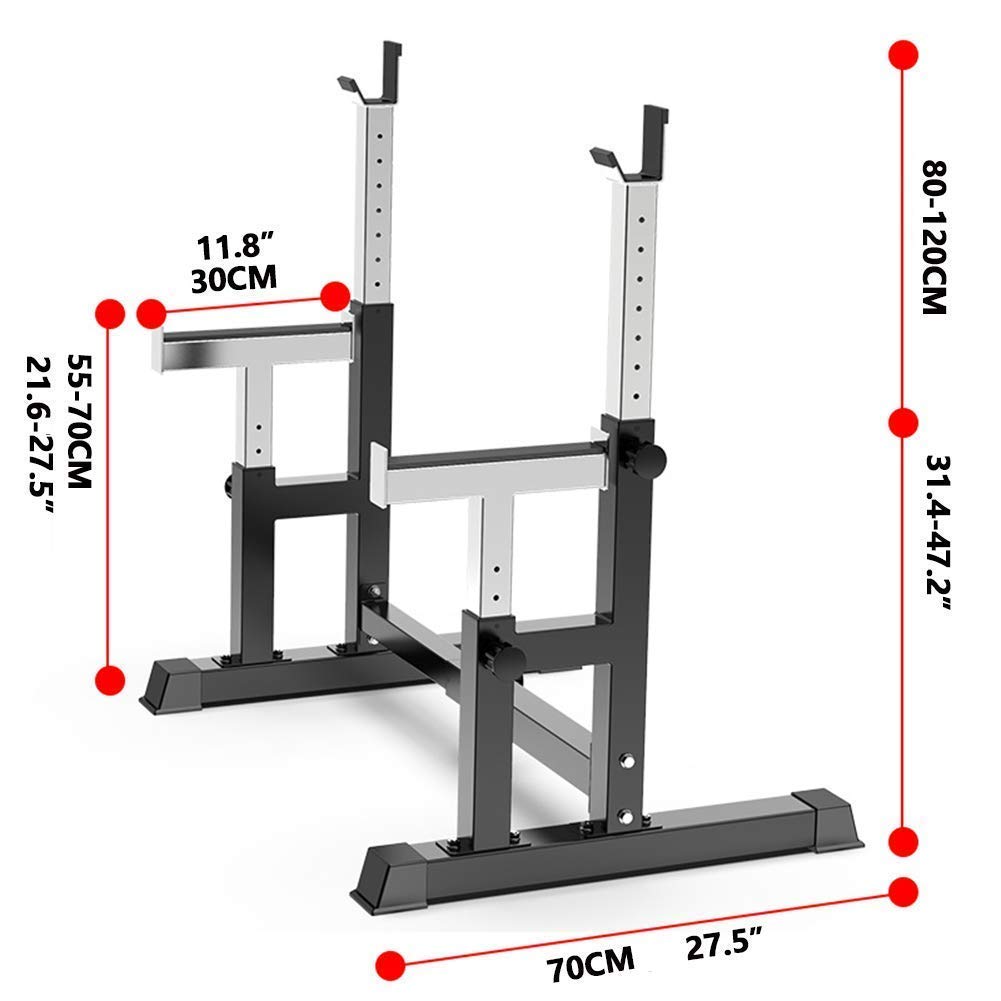 ERoomQ Bench Press Rack Gym Equipment, Dumbbell Racks with Dumbbells Folding Squat Rack Stands with Pull Up Bar Exercise Equipment for Home Gym Barbell Pull Up Rack Bars Free Standing