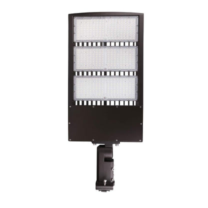 Ledmyplace LED Parking lot Light, 450W Shoebox Light with Dusk to Dawn Photocell, 60750LM, 5700K Daylight, 120-277V, IP65 Waterproof, Commercial Street & Area Lighting for Sports, Stadium,
