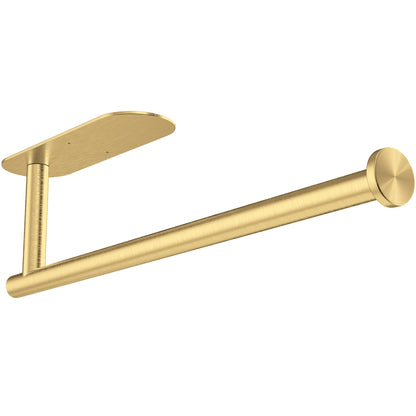 Gewtur Gold Paper Towel Holder Under Cabinet, Adhesive Paper Towel Roll Holder Stick on Wall, Stainless Steel Towel Paper Holder for Bathroom Kitchen