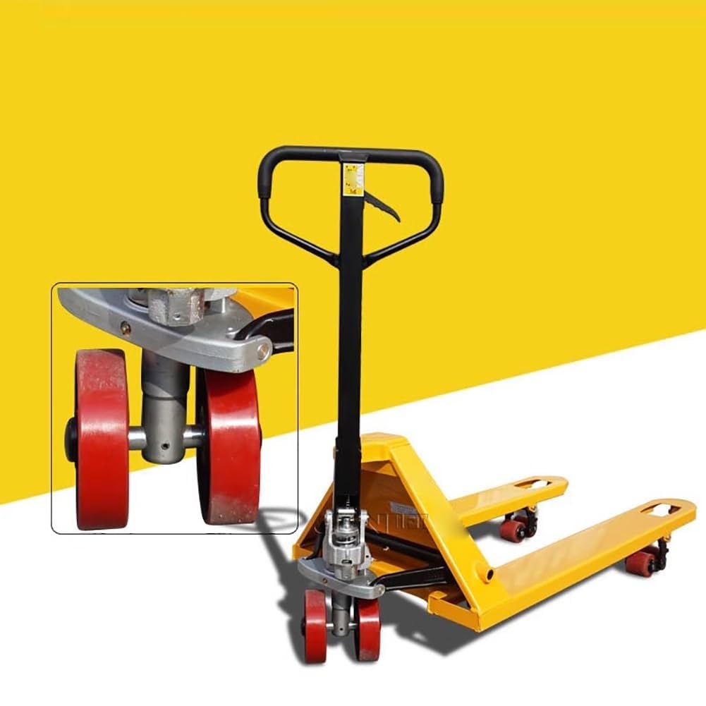 High-Quality Pallet Jack Rollers Set - Red PU Wheels with Axles, 2 Steering Wheels & 4 Front Load Rollers for Manual Forklift Trucks