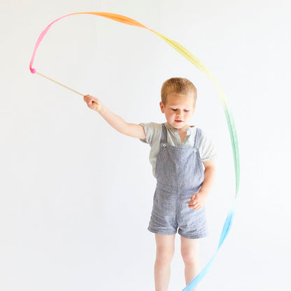 Sarah's Silks Pink Rainbow Streamer | Ribbon Dancer Toy