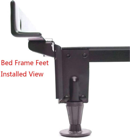 CAFORO Replacement Bed Frame Feet, 2-Piece Steel Stem Plastic Glide Legs to Replace Wheels (Set of 4)